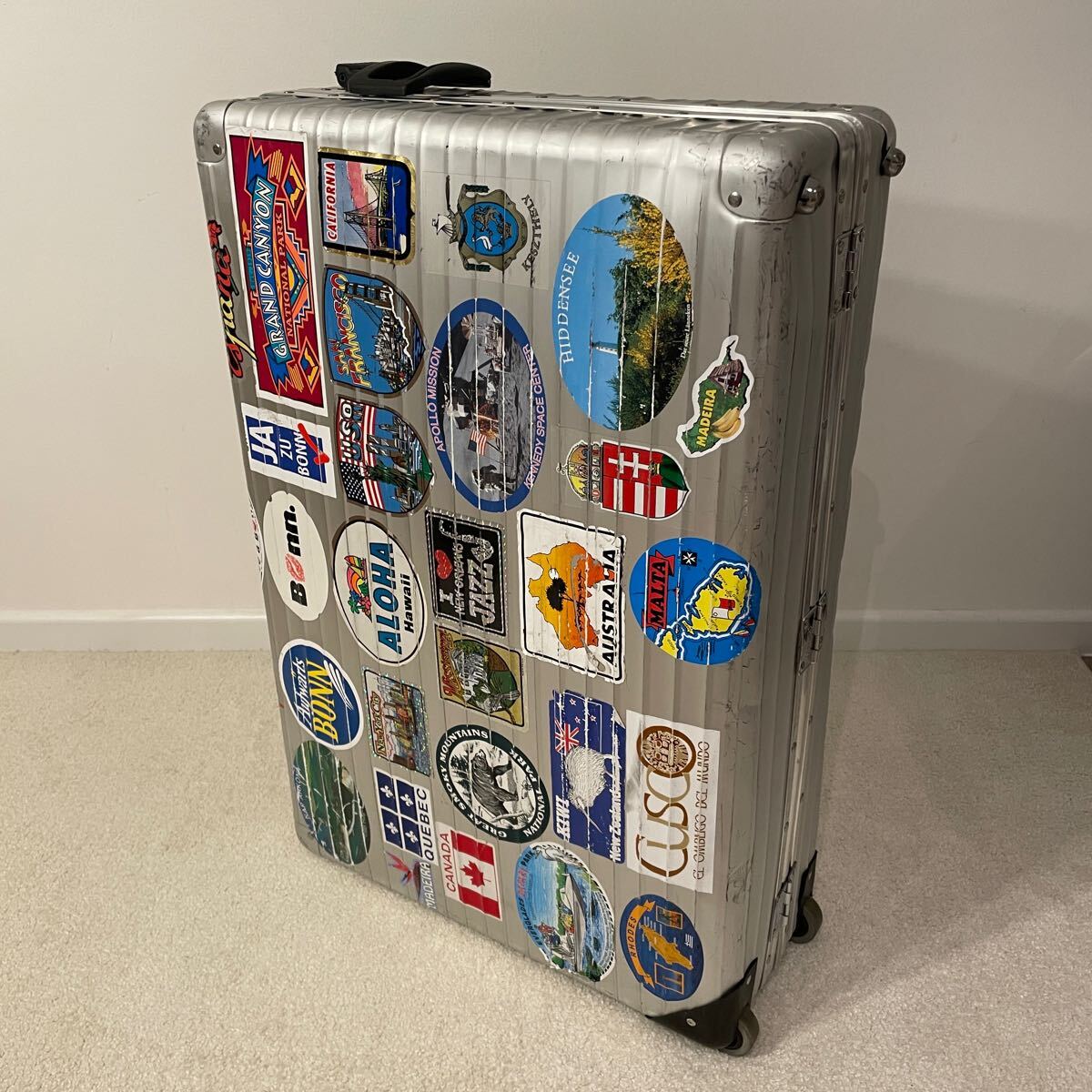 リモワ 958.77『サヴァンナ』2輪プルタブ・アルミ・ジャンボトロリー 80L リモワ 958.70 vtg.『サヴァンナ ジャンボ』プルタブ2輪トロリー