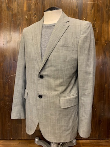J302 メンズ ジャケット おしゃれ チェック 柄 BEAUTY&YOUTH UNITED ARROWS ユナイテッドアローズ グレー テーラード 2B 2釦 (8)/ L