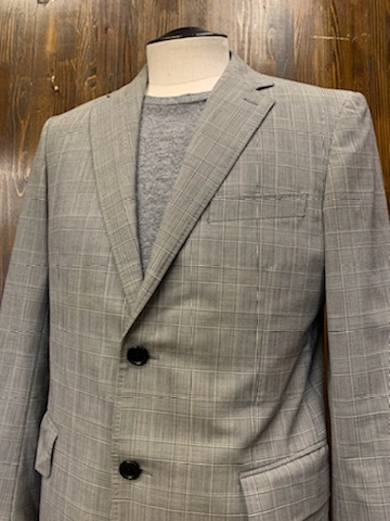 J302 メンズ ジャケット おしゃれ チェック 柄 BEAUTY&YOUTH UNITED ARROWS ユナイテッドアローズ グレー テーラード 2B 2釦 (8)/ L