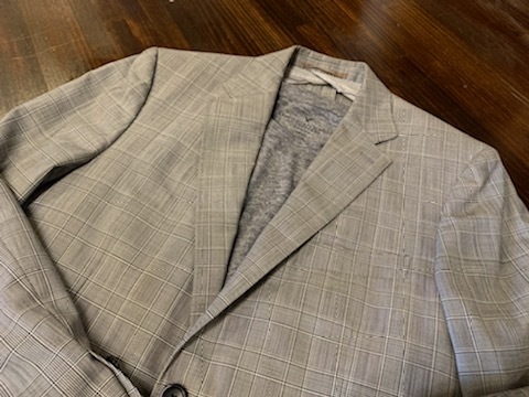 J302 メンズ ジャケット おしゃれ チェック 柄 BEAUTY&YOUTH UNITED ARROWS ユナイテッドアローズ グレー テーラード 2B 2釦 (8)/ L