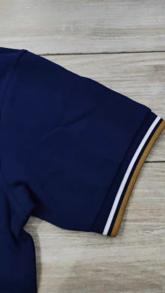 新品メンズポロシャツFREDフレッドペリー半袖Tシャツダブルエリライン濃紺XL