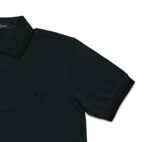 未使用格好良くメンズ半袖ポロシャツFREDTシャツフレッドペリーダブルラインダークグリーンL
