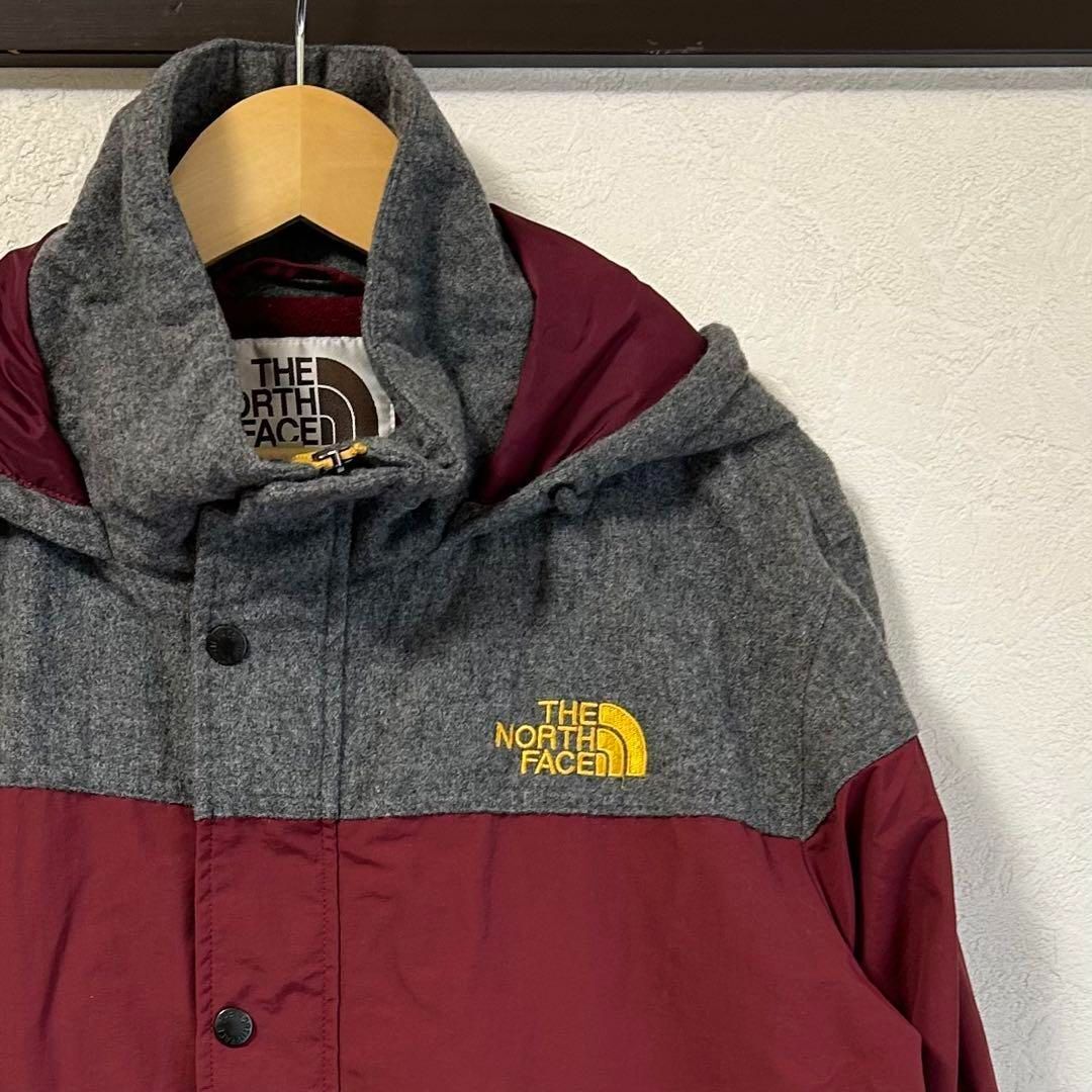 ノースフェイス マウンテンパーカー ホワイトレーベル メンズ L レッド×グレー