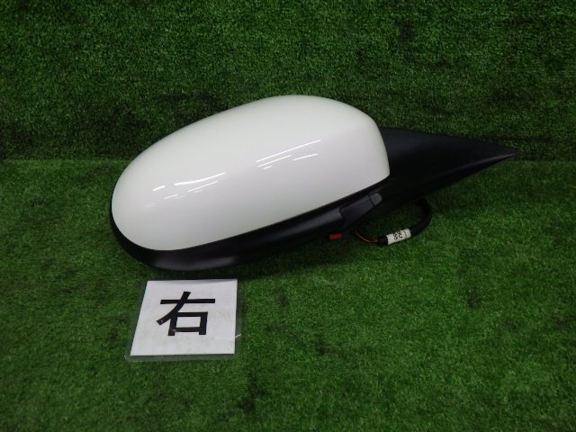 # 即決あり H18年 ジャガー Xタイプ ABA-J51YB 右H 右 ドアミラー 7P サイドミラー 白パール NEG 動作確認(rèn)済 [ZNo:05031925]