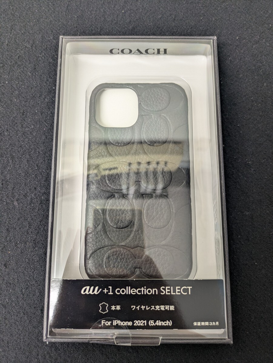【未使用?未使用】iPhone 13 mini 5.4インチ COACH コーチ ブラック スマホ ケース カバー 