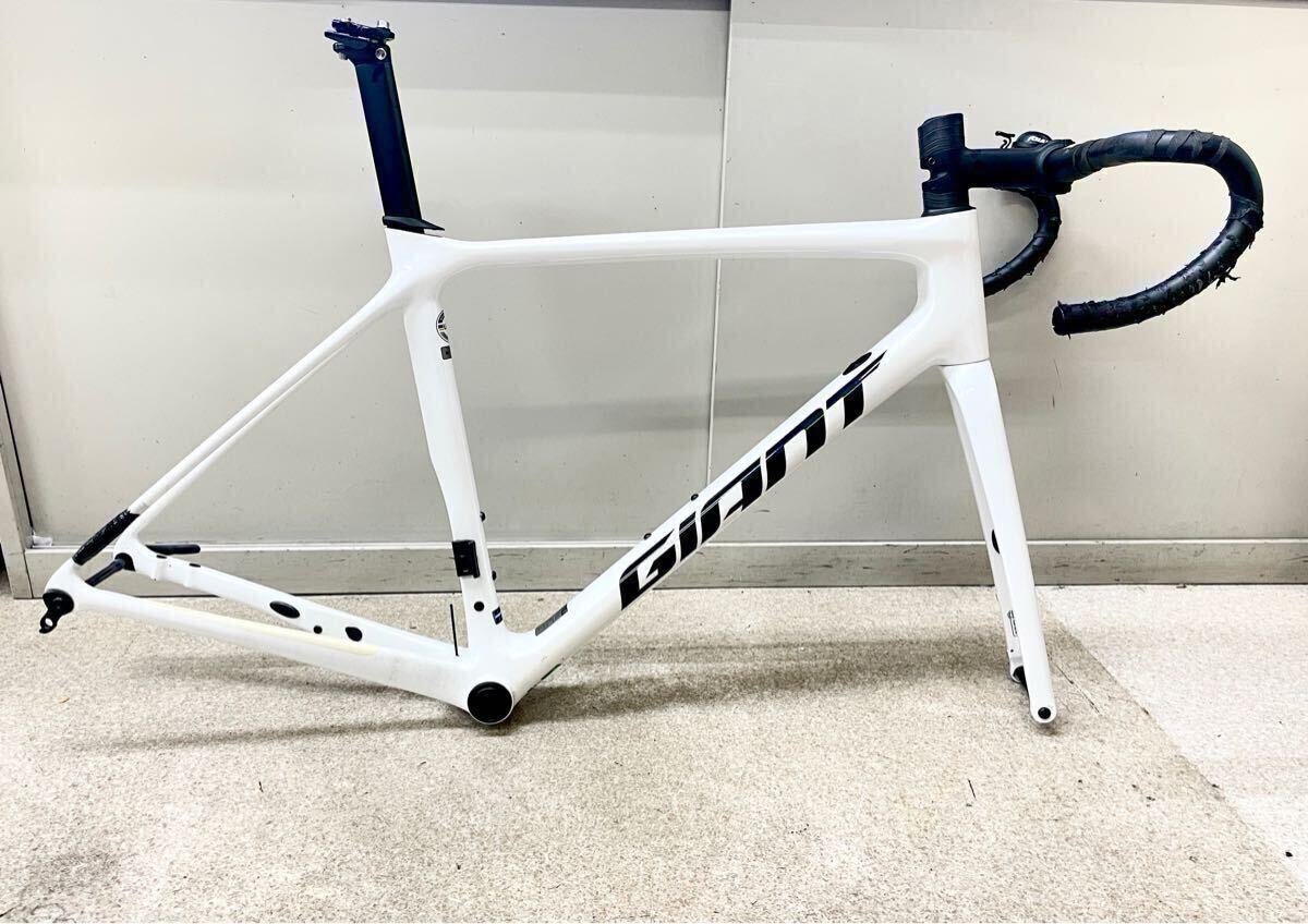 1円スタート 訳あり GIANT ジャイアント TRC ADVANCED 2 SE カーボンフレーム 470 Mサイズ ディスクブレーキ用 ロードバイク 2021年モデル