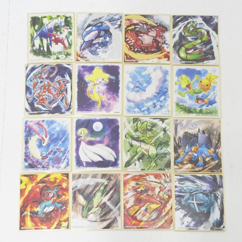 ★中古★ポケモン 色紙ART3 計(jì)16枚セット（ラティアス/ラティオス/カイオーガ/グラードン他）★【TY712】