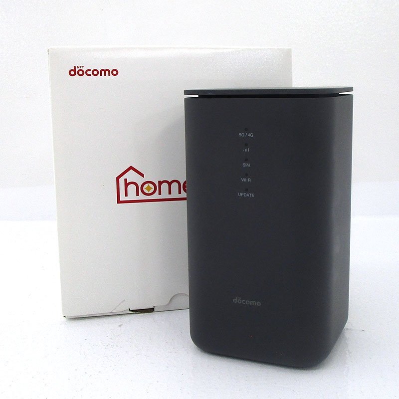 ★中古★docomo home 5G HR02 5G対応ホームルーター Wi-Fi ルーター ダークグレー 利用制限:〇★【HD423】