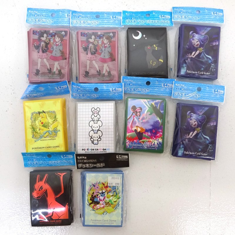ポケモンカードゲーム ブラッキー デッキシールド2種、ラバープレイマットセット ☆未開封☆ポケモン ラバープレイマット15点 デッキシールド19点