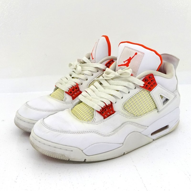 AIR JORDAN 4 RETRO "ORANGE METALLIC" CT8527-118 (ホワイト/メタルシルバー/チームオレンジ)