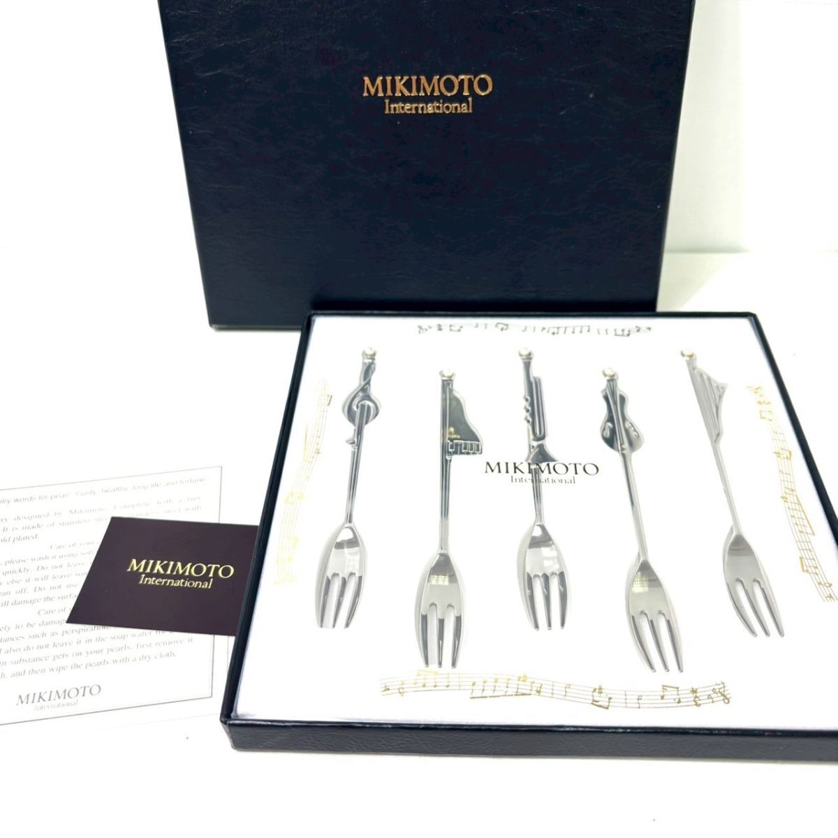 【未使用保管品】MIKIMOTO ミキモト フォーク 5本セット カトラリー 音楽 楽器 IT2LA7IOT8NQ J0