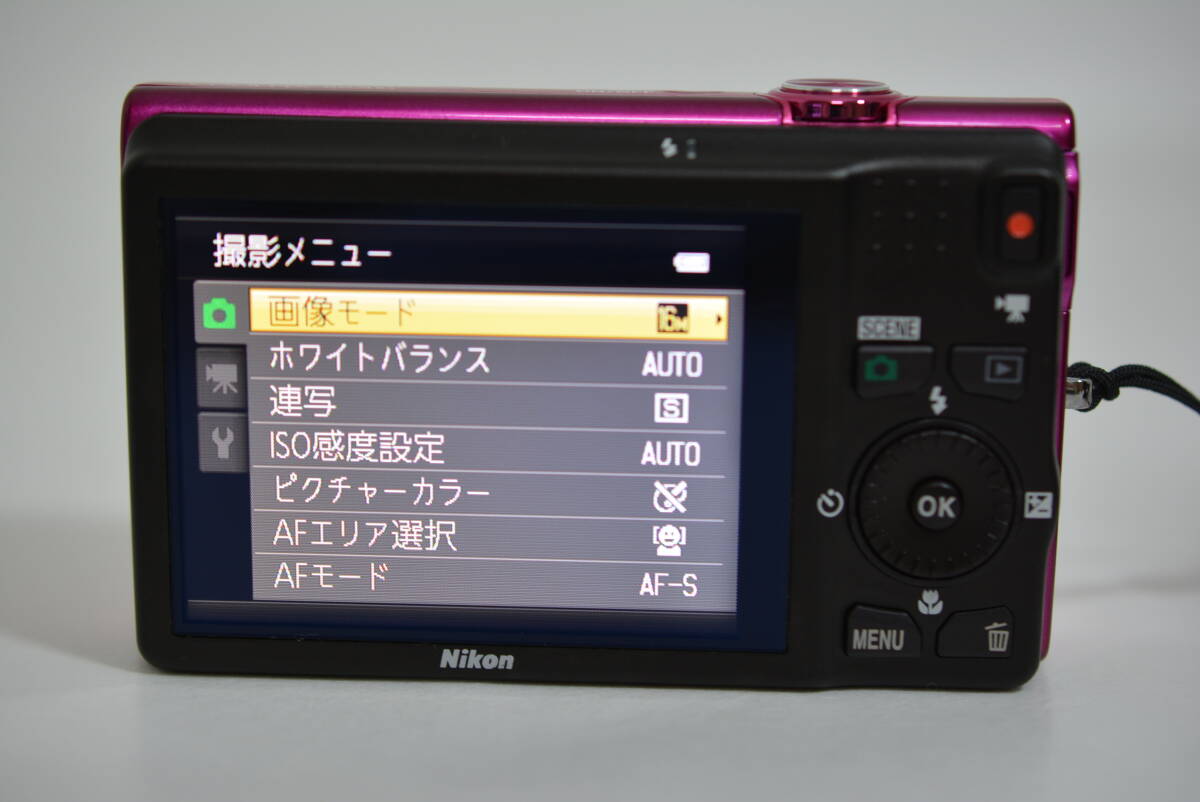 動(dòng)作品 ニコン Nikon COOLPIX S6200 クールピクス ピンク コンパクトデジタルカメラ 管N9427