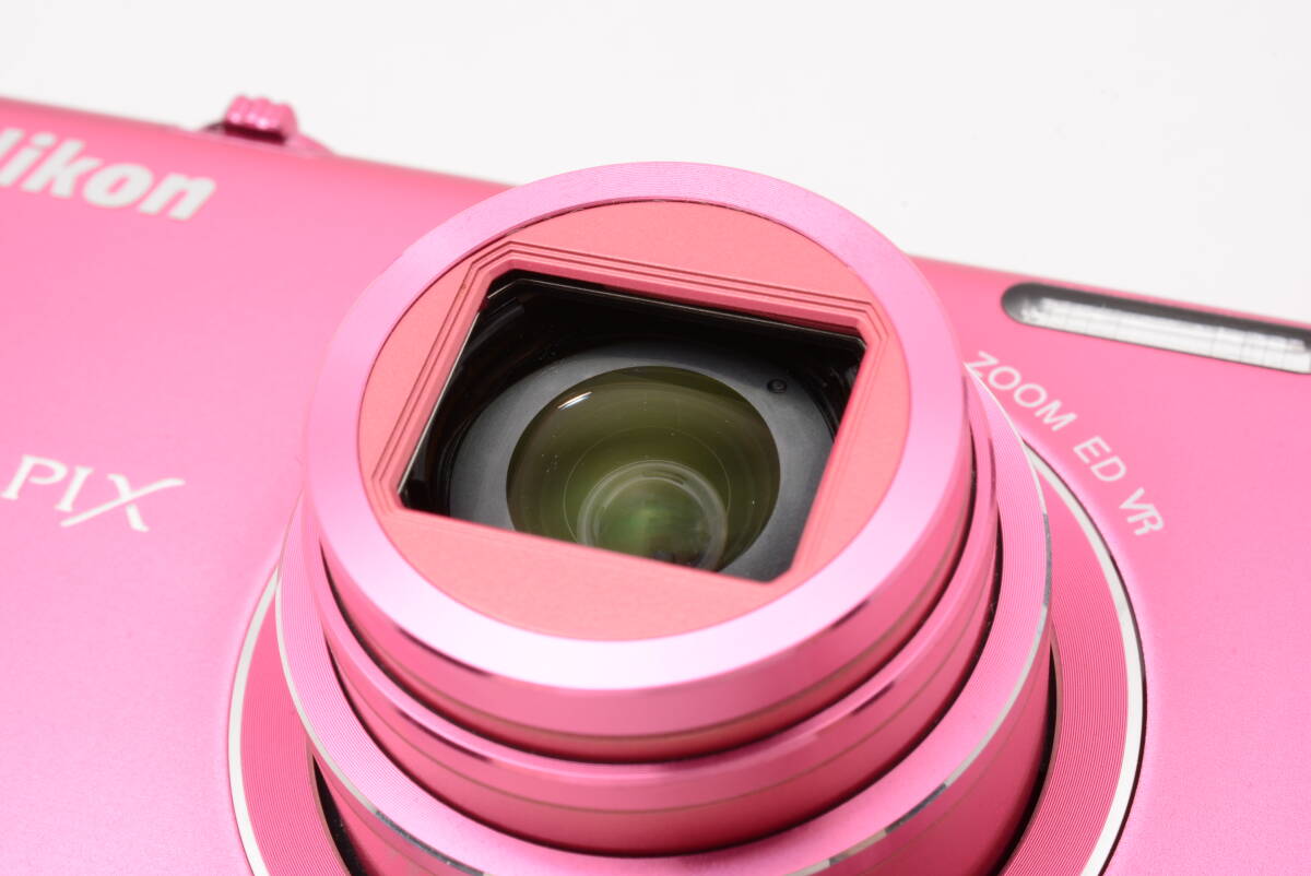 動(dòng)作品 ニコン Nikon COOLPIX S6200 クールピクス ピンク コンパクトデジタルカメラ 管N9427