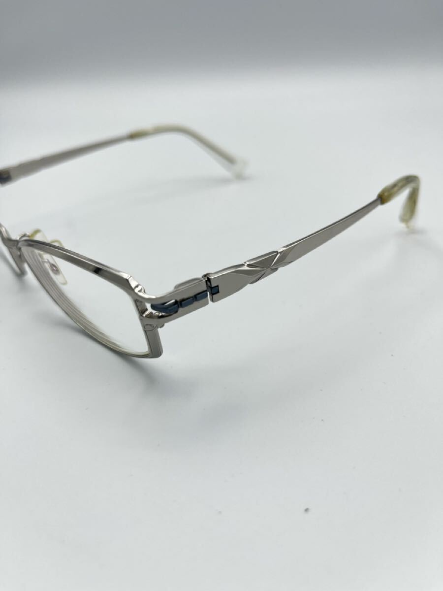 【希少美品】鯖江制 Plus Mix プラスミックス PX-13550 メガネ スクウェア 軽量 チタン制 シルバー 度付き レイバン 福士蒼汰 眼鏡 グッチ