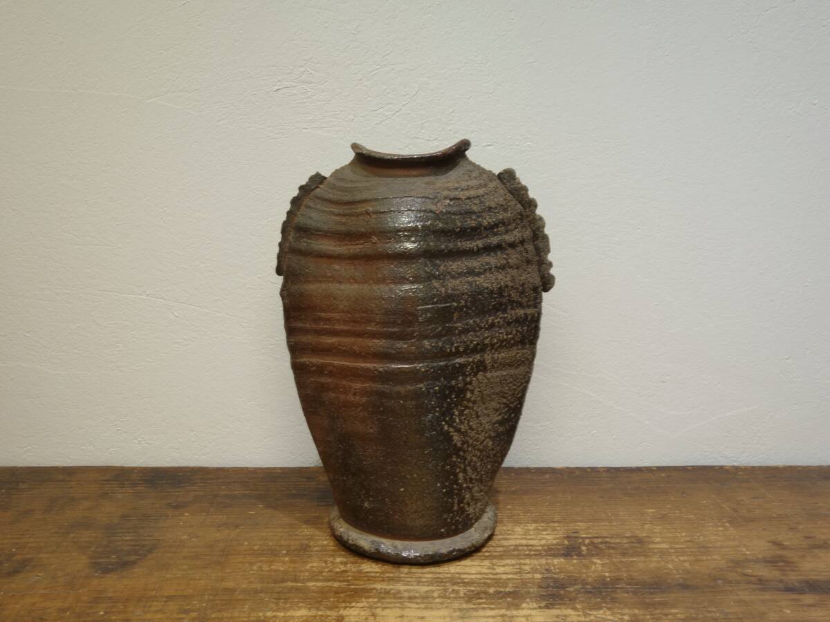 備前花器 江戸〜明治 骨董品 貝】古備前舟虫花生(江戸中期)(花器、壷)|売買された