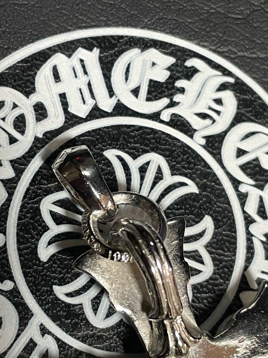 ＊＊CHROMEHEARTS＊＊クロムハーツ＊＊ダブルクロスw/ベイルラージ　ペンダント　シルバー925 プラチナコーティング　アメジスト　パヴェ
