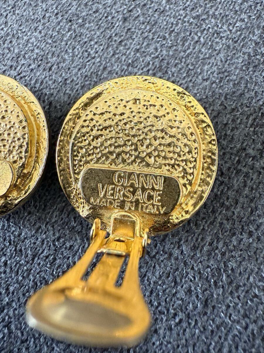GIANNI VERSACE ヴェルサーチ アクセサリー イヤリング メデューサ ゴールド ブラック 存在感◎ レディース 1円? ロゴ ベルサーチ