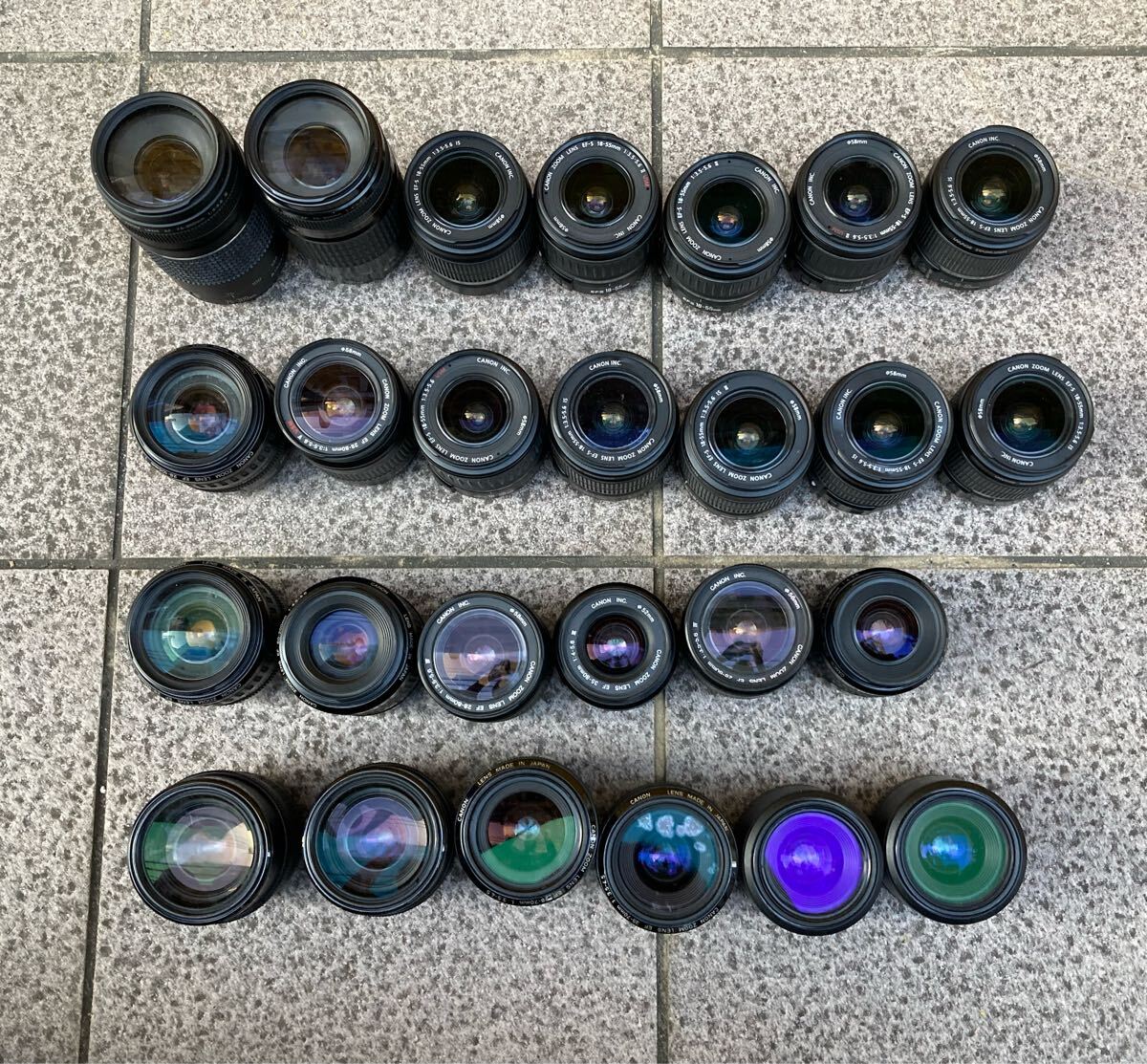 Canon EF-S EF итого 28шт.@ суммировать 75-300 Ⅲ 18-55mm 28-80mm 80-200mm 28-70mm 35-70mm 28-105mm Canon линзы много совместно комплект 