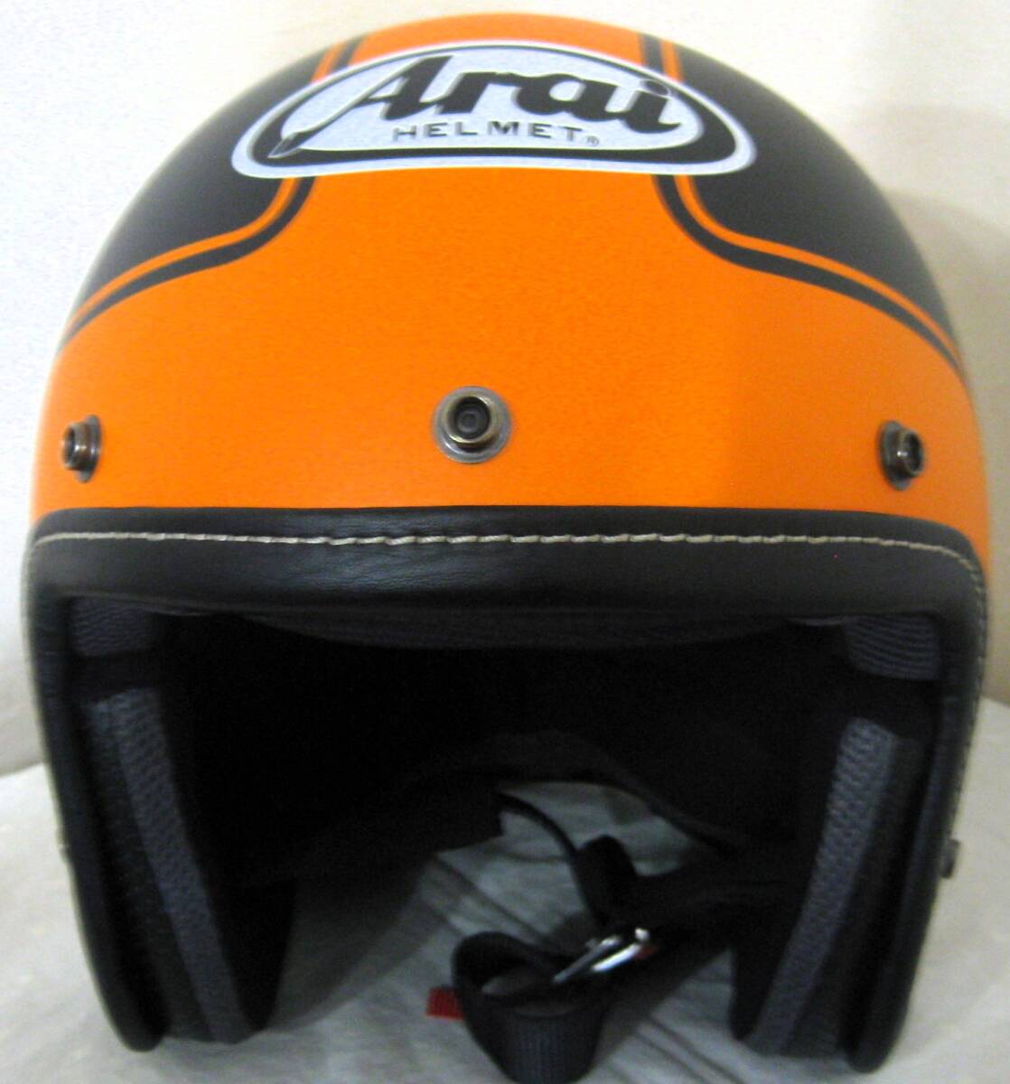 美品★Arai★アライ★ジェットヘルメット★CLASSIC-AIR★ERA★クラシックエアー★エラ★ブラック×オレンジ★５９～６０★L(fēng)サイズ