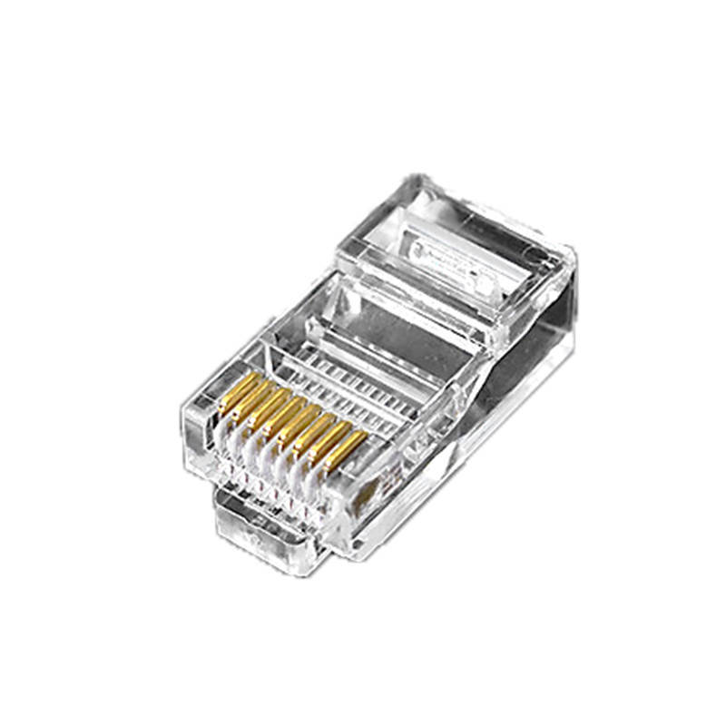 貫通型 LANコネクタ 100個セット RJ45 CAT6E CAT5E CAT5 LANケーブル用 配線簡単 爪折れにくい 8P8C 透明 初心者 ネットワーク かしめる