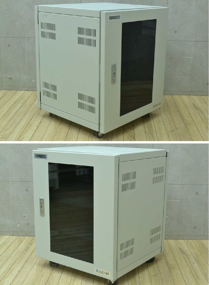 C2209■ALEXON　アレクソン■サーバーラック■ISR200■キャスター付き■高さ（約）545mm×幅（約)450ｍｍ×奧行（約）450ｍｍ