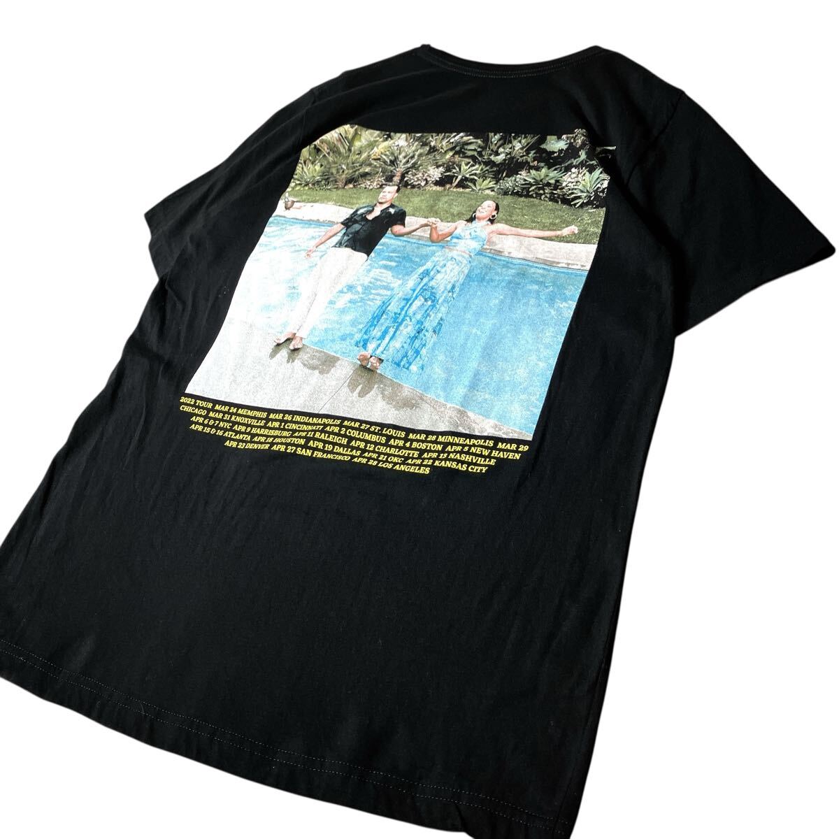 ジョニースイム ツアーTシャツ Heaven Is Everywhere Johnny Swim 2022ツアー 両面プリント カントリー バックプリント L黒ブラック 古着_画像6