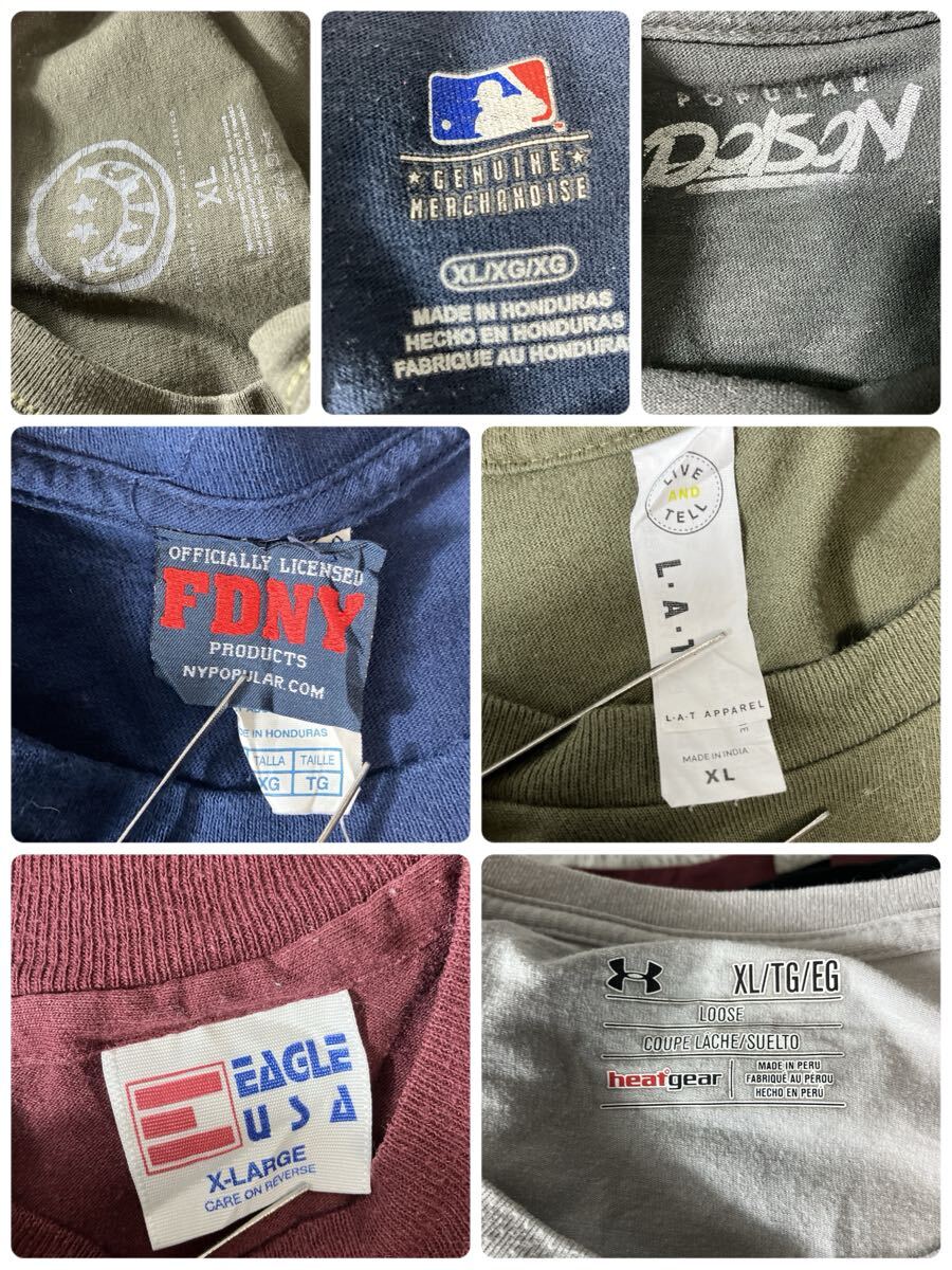 16着セット XLサイズのみ US輸入Tシャツまとめ売り 人気卸売 アメリカ古着 アメカジ セット 半袖 ヤンキース他 半袖Tシャツ 洗濯済み