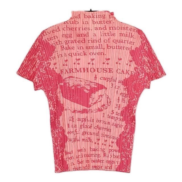 PLEATS PLEASE ISSEY MIYAKE プリーツ 総柄 PP71-JK816 半袖Ｔシャツ カットソー レッド ピンク プリーツプリーズ 5-0601S 246041