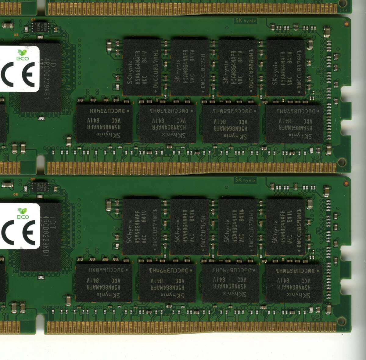 【RDIMM】DDR4-2666、ECC Registered、32GBの4枚セットで128GB、中古　SKhynix reg pc4 サーバー メモリ Z4 G4で動作確認済み 1841-3