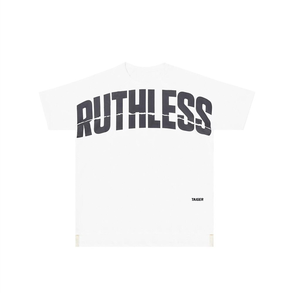 【送料無料】TAIGER Tシャツ RUTHLESS 白 Lサイズ☆トレーニング ジムウェア_画像4