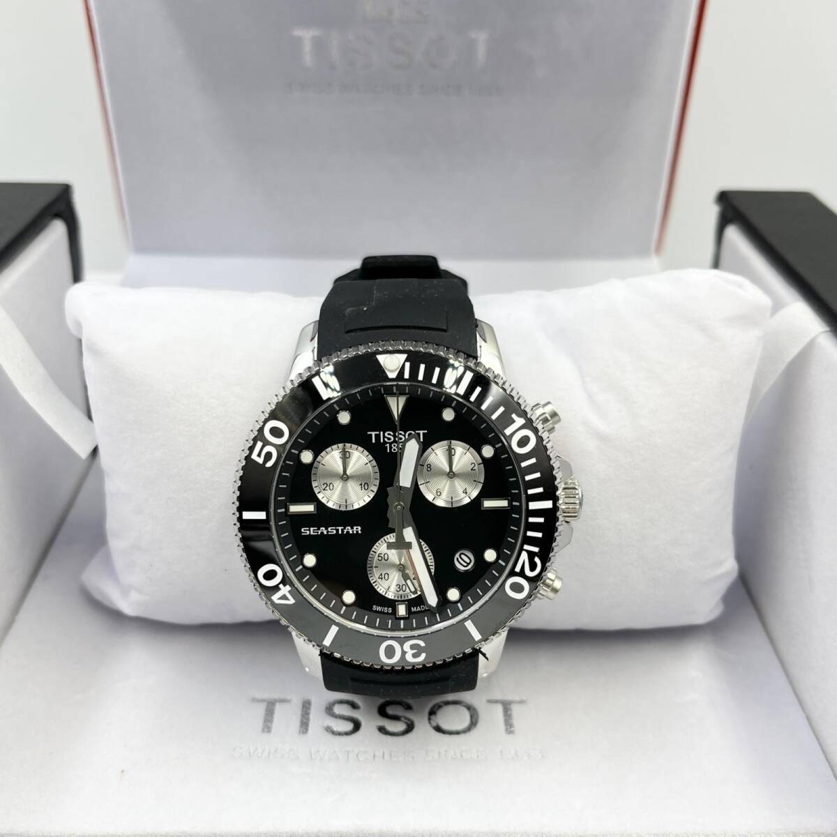 J2373* Tissot TISSOT наручные часы ножны ta-SEA STAR хронограф неподвижный T120417A