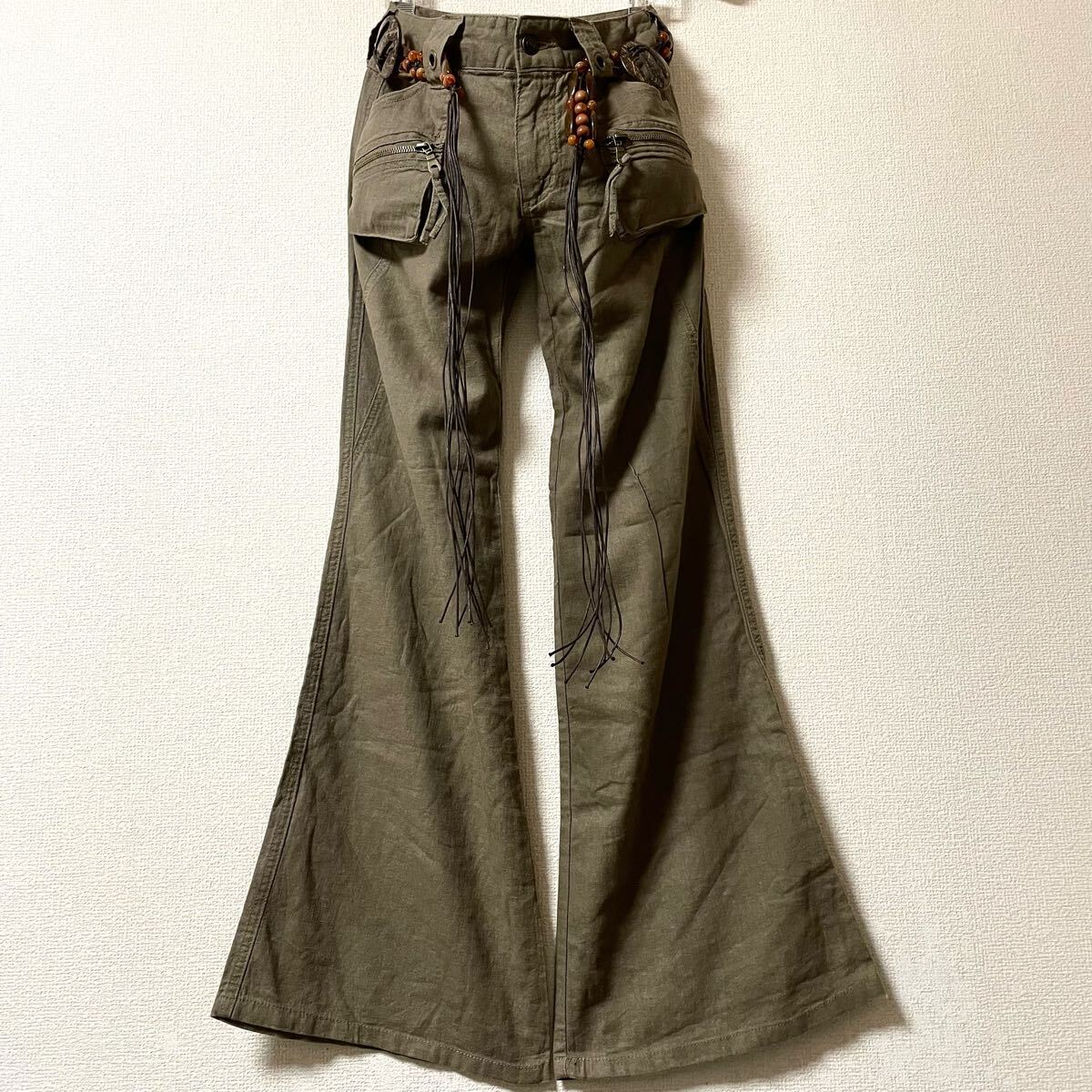 パンツ Fur gimmick denim Flare pants dia LGB Fur gimmick denim Flare pants dia LGB