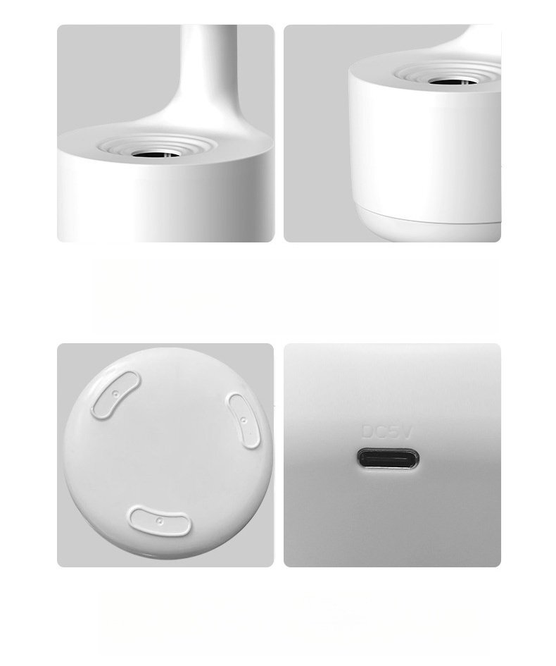 反重力加濕器 加濕器 卓上 LEDディスプレイ付き 靜音 USB給電 調(diào)整可能 卓上クールミスト加濕器 家庭 寢室 オフィス 800ml ブラック 087bk