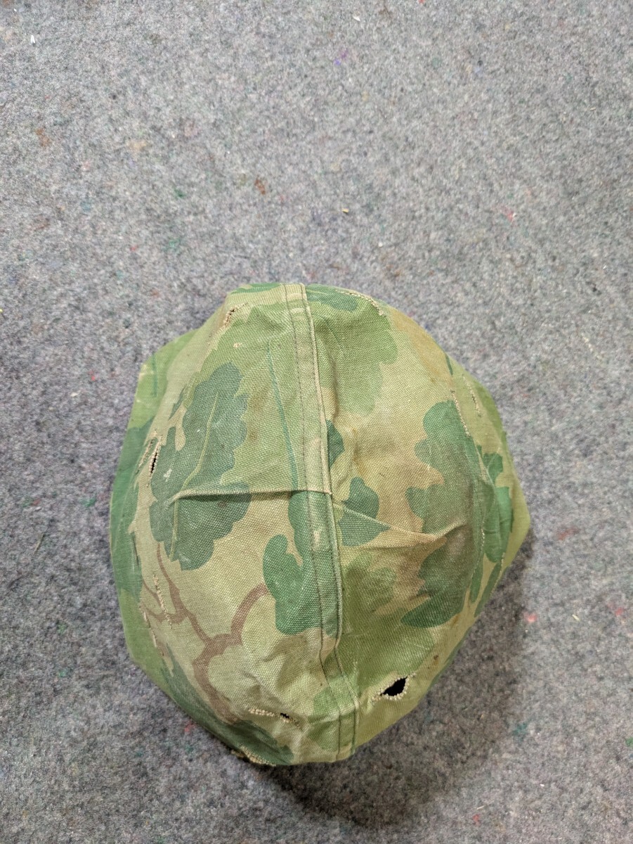 米軍実物 ベトナム戦 初期型 サテン生地 ヘルメットカバー ミッチェルパターン ナム戦 米軍 実物 ヘルメットカバー ミッチェルパターン M1 M2