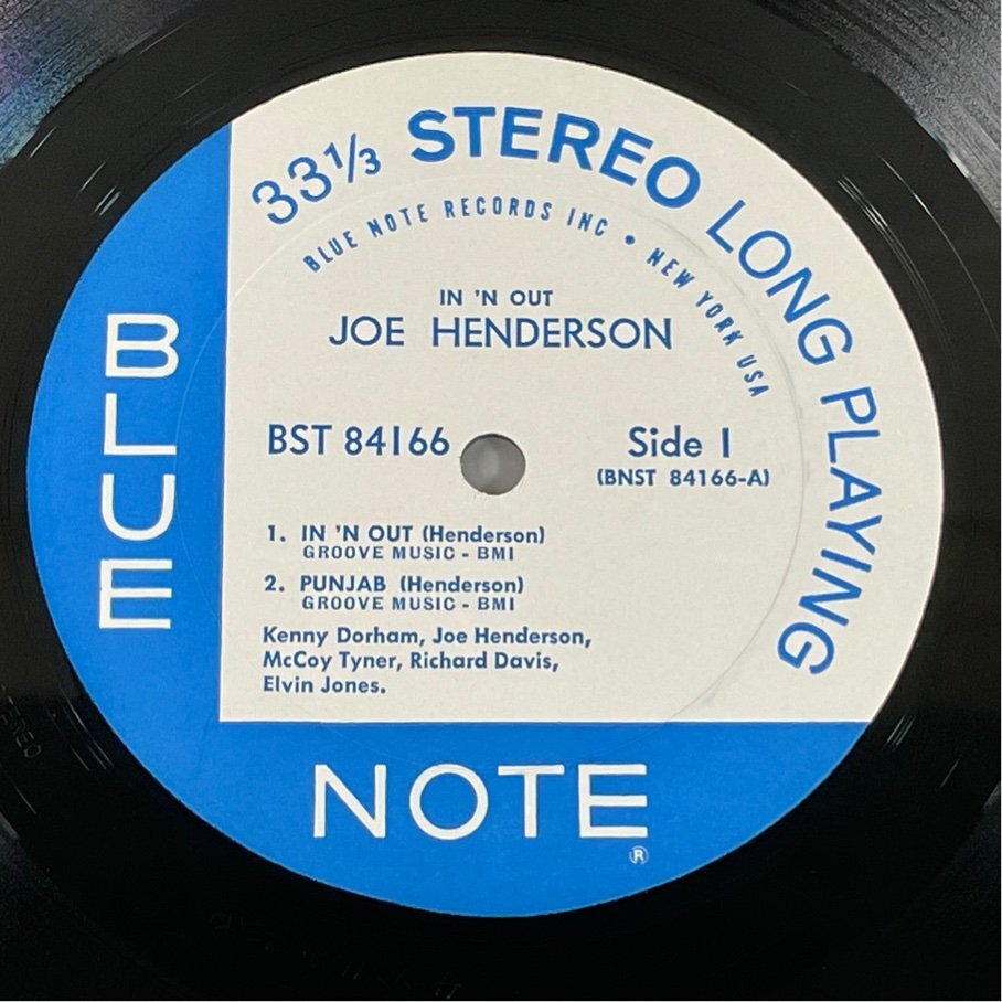 ☆洗浄済 JOE HENDERSON IN'N OUT ジョー?ヘンダーソン US盤 Blue Note BST84166 VAN GELDER刻印あり シュリンク LP