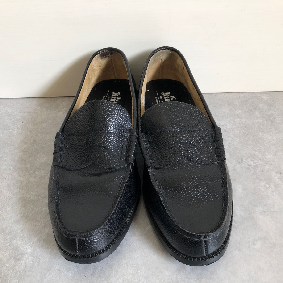 日本制●The Kenford●28cm EEE●シボ革 キャビアスキン レザー ローファー 革靴●ケンフォード