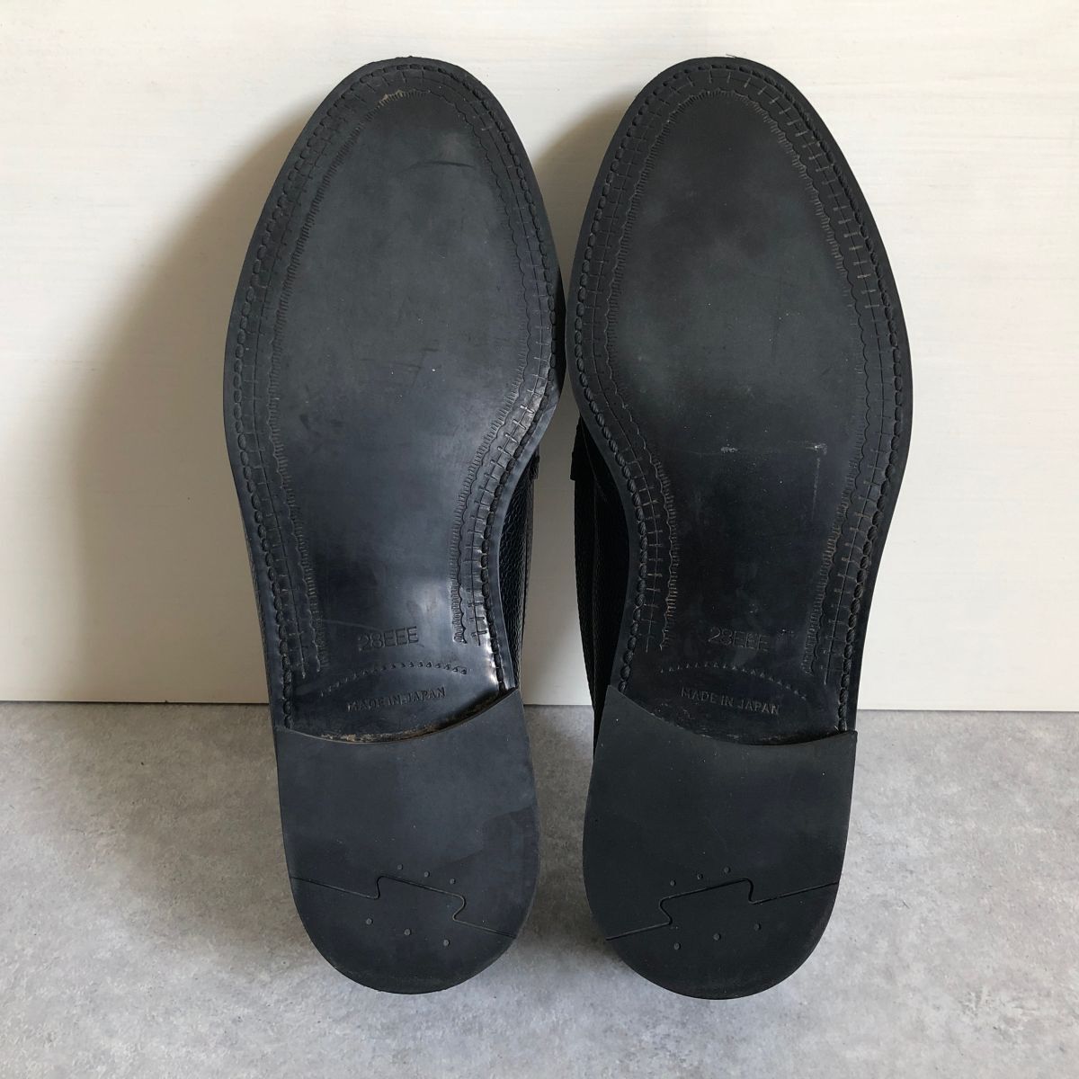 日本制●The Kenford●28cm EEE●シボ革 キャビアスキン レザー ローファー 革靴●ケンフォード
