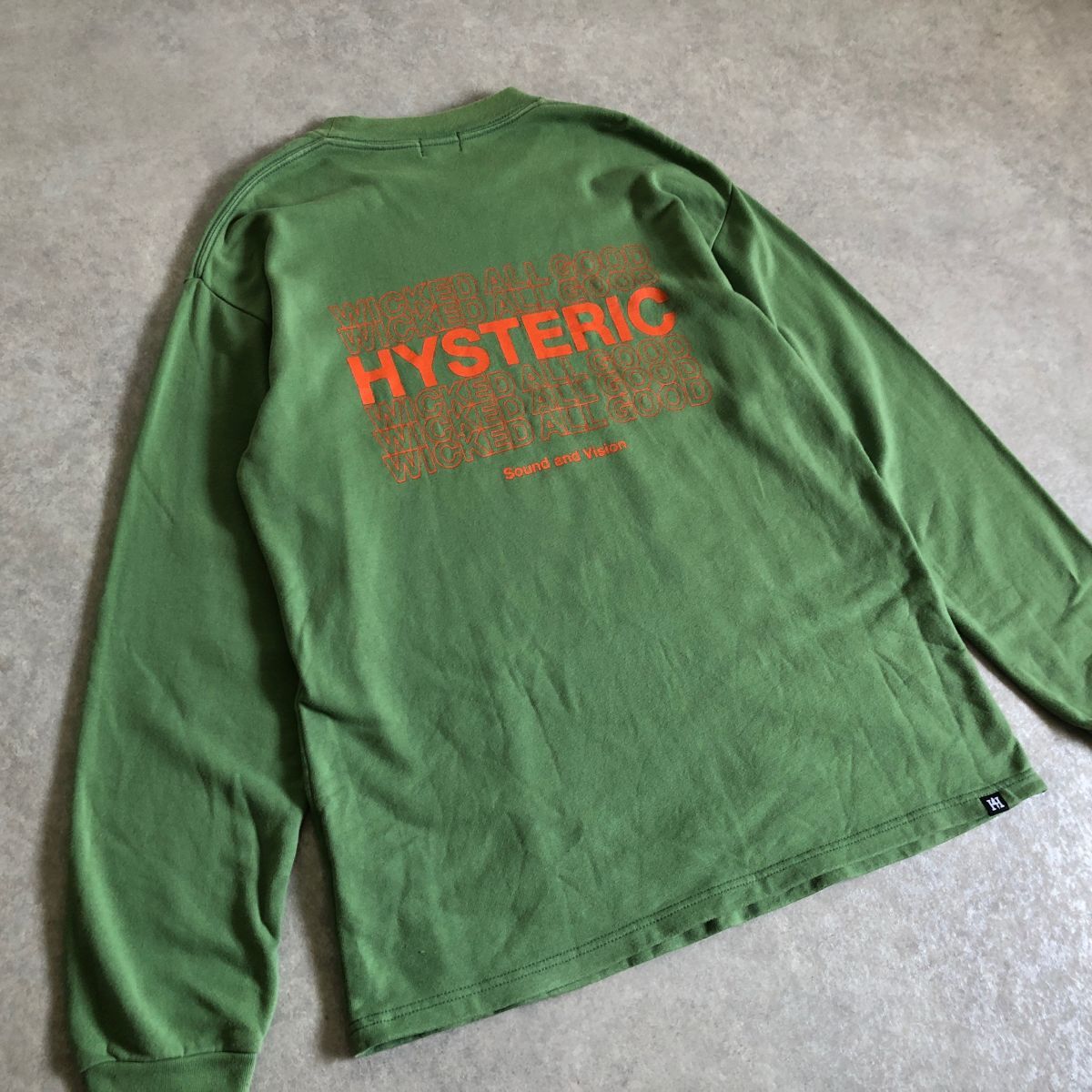 HYSTERIC GLAMOUR●ガール＆ロゴプリント L/S Tシャツ ロンT●ヒステリックグラマー