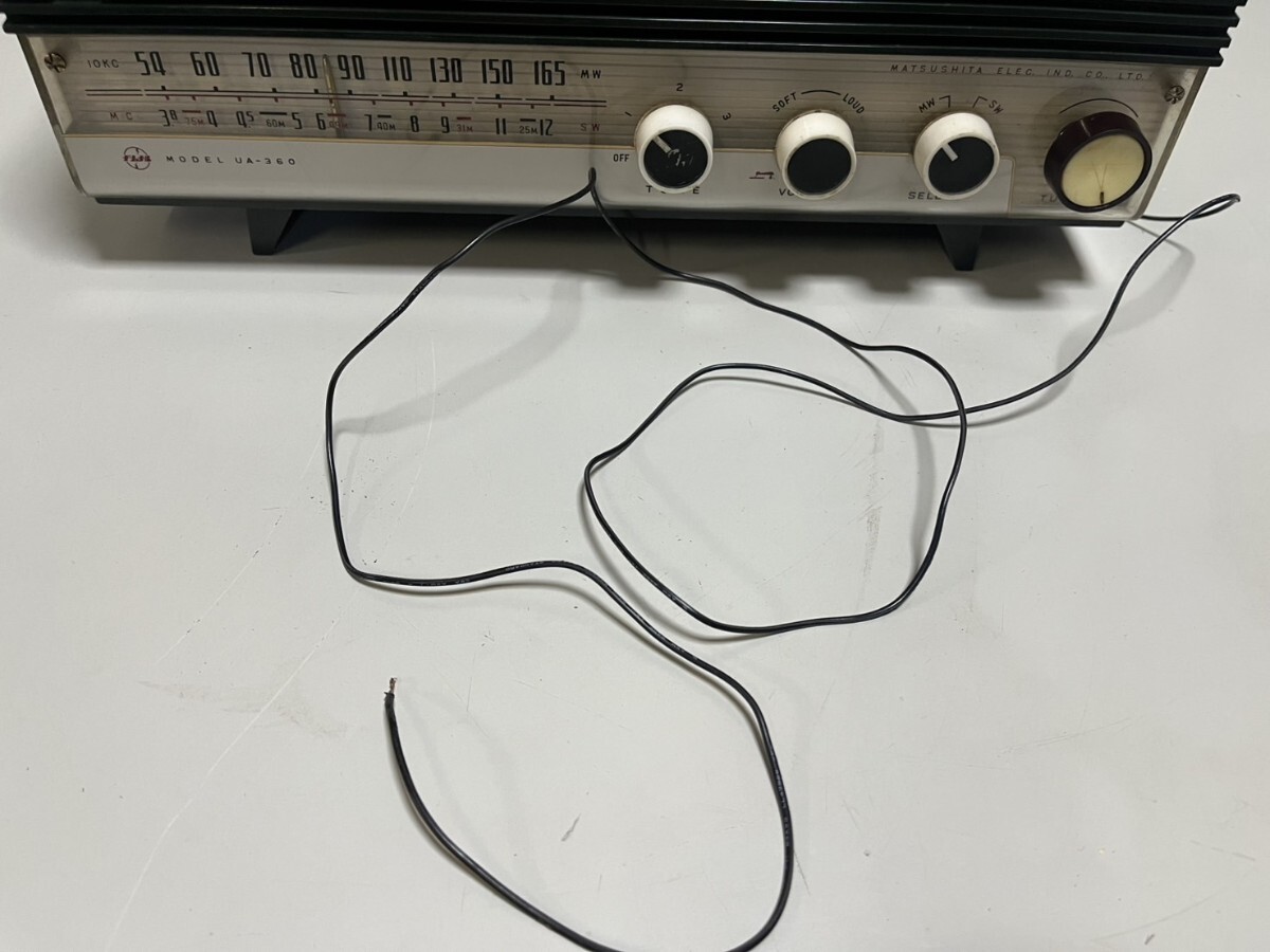 ○ 當時物 National ナショナル 真空管ラジオ UA-360 MW/SW 松下 Made in Japan 受信確認済 中古品 ④