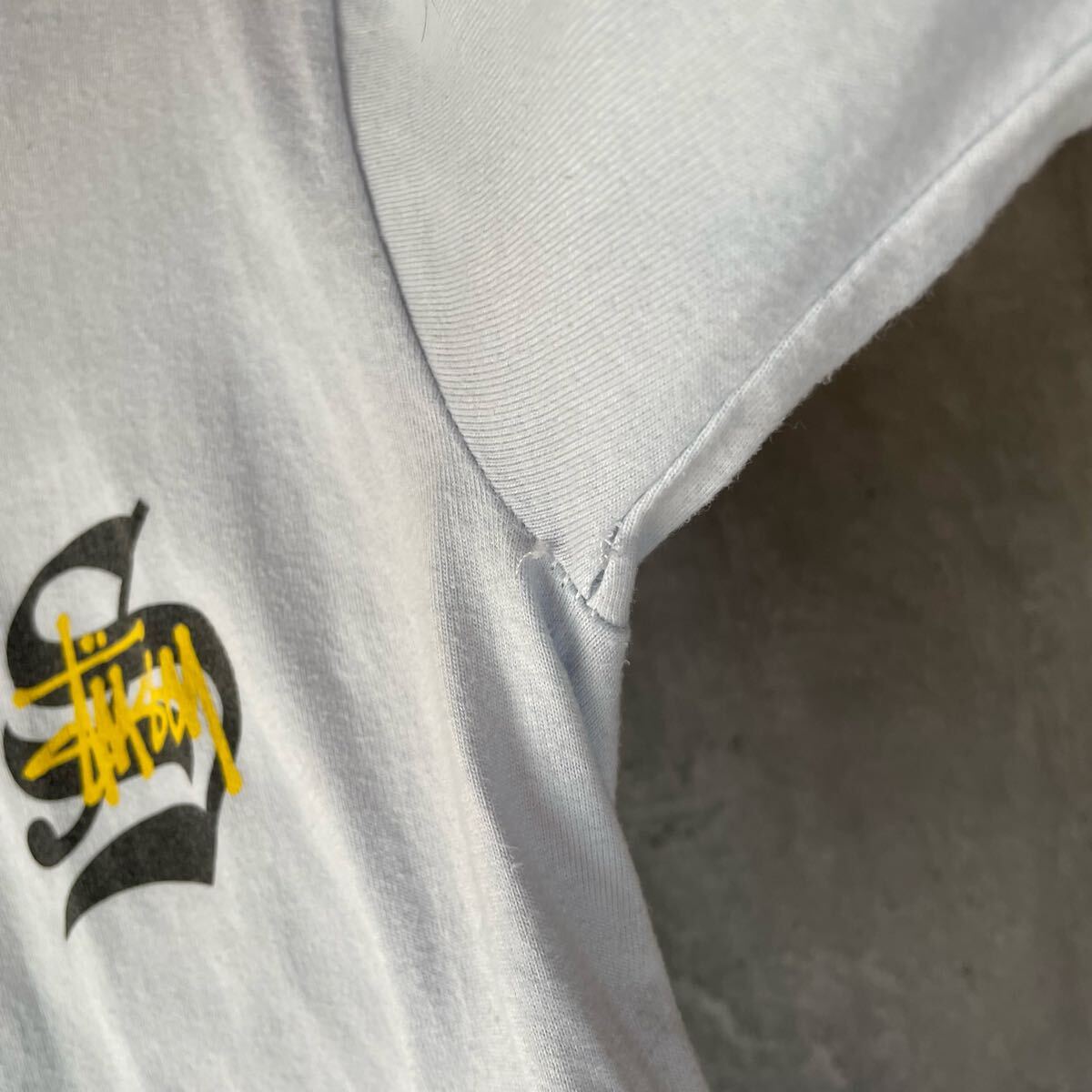 【STUSSY】ステューシー ロングスリーブTシャツ Sサイズ ロンT 長袖 古着 S〜Mサイズ相当 横乗り スケボー Y2K_画像9