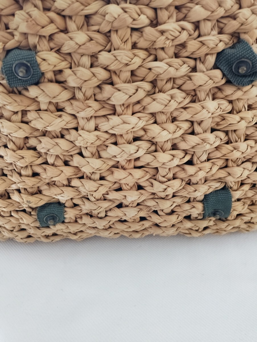美品★イタリア制★bag amunda★天然素材手作りカゴバック