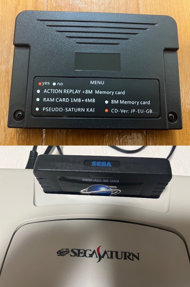 セガサターン　海外版　ビクトリーボクシング＆セガワールドワイドサッカー９７+拡張カードリッジ