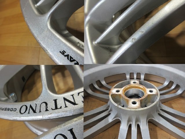 RAYS VERSUS SECOLO VENTUNO レイズ ベルサス アルミホイール 4本セット 4H-100 17インチ 7J+30 ロードスター bB シエンタ プロボックス 等_画像9