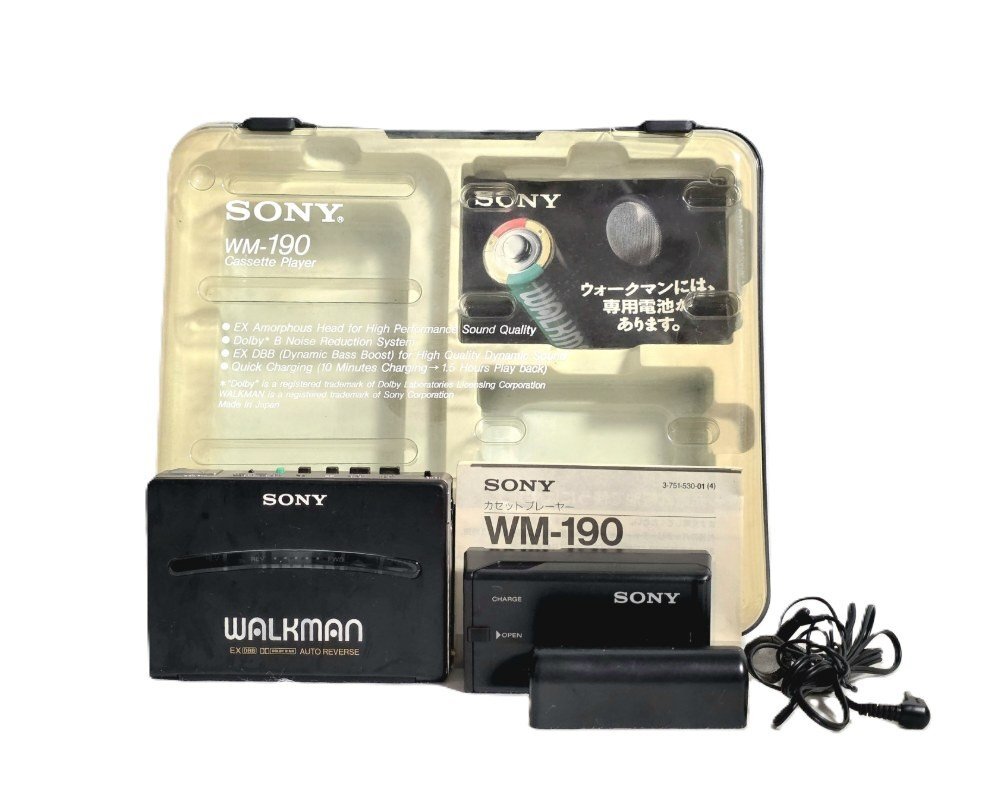【ジャンク】SONY ソニー ウォークマン WM-190 カセットプレーヤー オーディオ 昭和レトロ 部品取り 修理