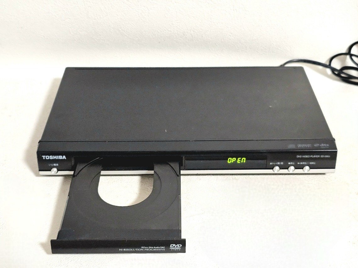 TOSHIBA Toshiba DVD видео плеер SD-290J DVD воспроизведение тонкий compact 2008 год производства дистанционный пульт . функционирование возможность бытовая техника 