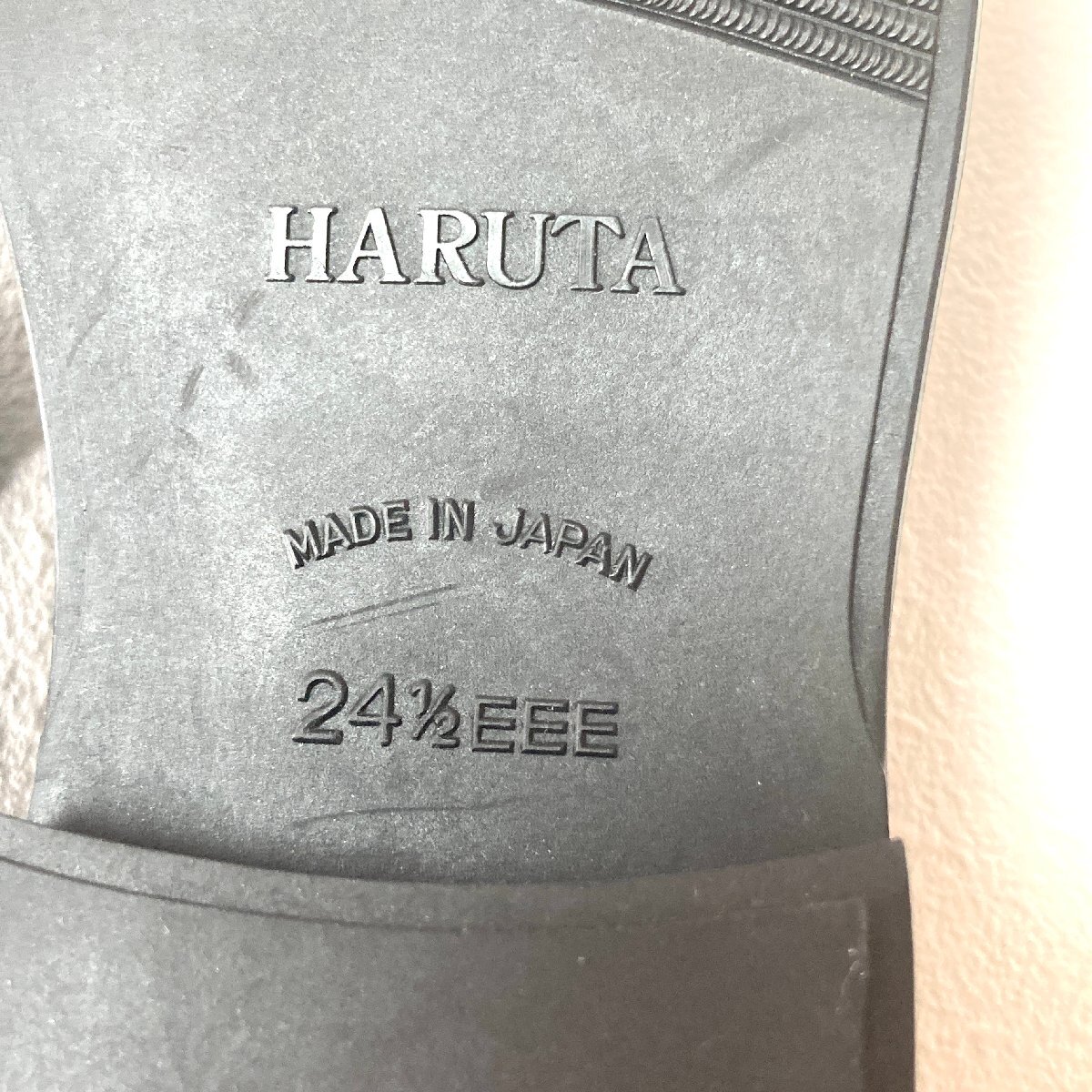 ★未使用★ HARUTA ハルタ ローファー24.5cm EEE 黒 ブラック レディース メンズ 學(xué)生 通勤 通學(xué) 定番