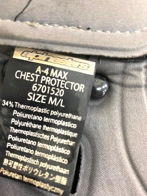 A-4 MAX CHEST PROTECTOR A-4 マックス チェスト プロテクター A-CCP16 プロテクター バイク モーターサイクル MLサイズ