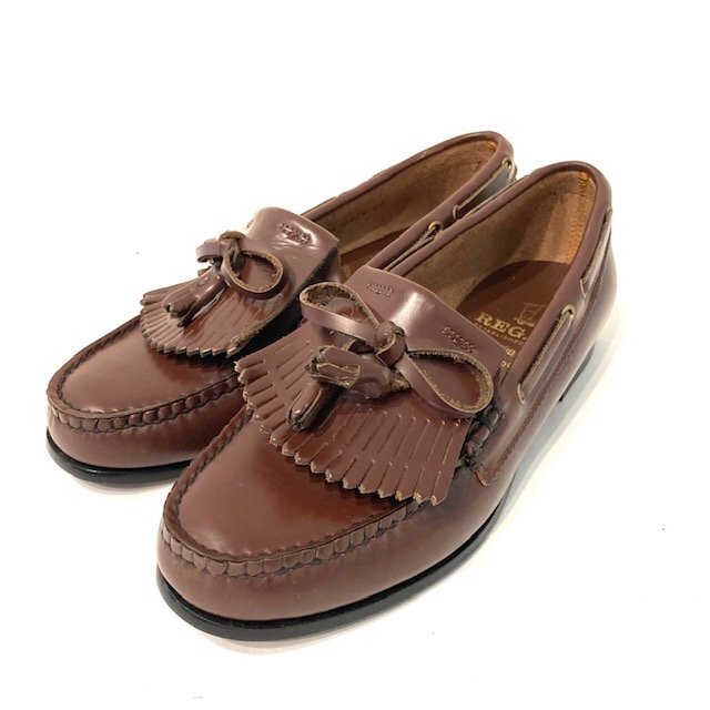 * новый товар * REGAL Reagal кожа обувь ta со стартером Loafer 23cm женский Brown бахрома обычно используя ходить на работу работа вне вокруг бизнес обувь 