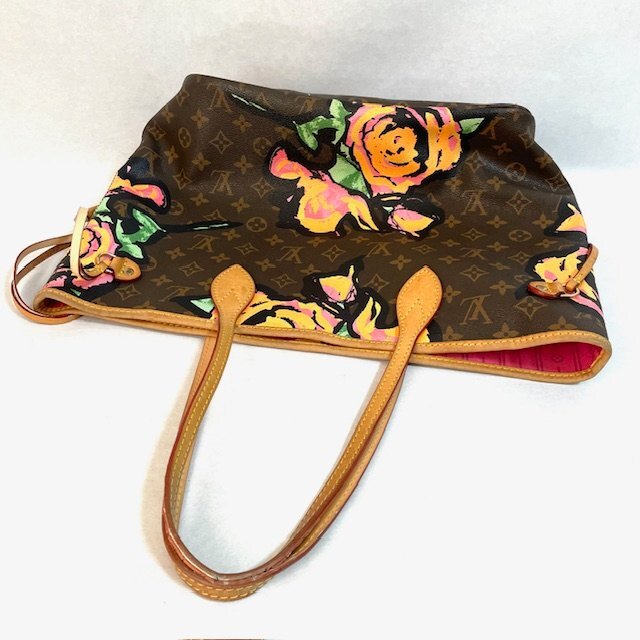 LOUIS VUITTON ルイヴィトン トートバッグ ネヴァーフルMM モノグラム スティーブンスプラウス ローズ ピンク バラ 薔薇 ブランド