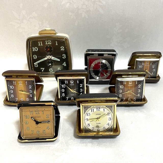 【まとめ】 手巻き時(shí)計(jì) トラベルロック 8點(diǎn)セット 置き時(shí)計(jì) CITIZEN SEIKO セイコー 置時(shí)計(jì) 機(jī)械式 目覚まし時(shí)計(jì) 昭和レトロ 當(dāng)時(shí)物
